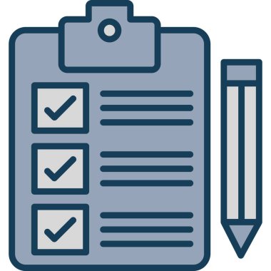 Kontrol listesi. Web simgesi basit illüstrasyon