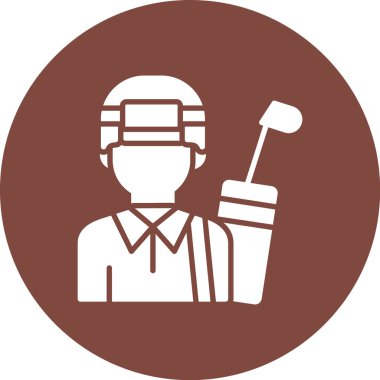 Elinde kürek olan bir kadının vektör çizimi