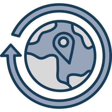 genel ağ renkli vektör simgesi