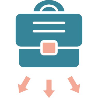 Çanta. Web simgesi basit tasarım