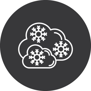Kar yağıyor. Web simgesi basit tasarım
