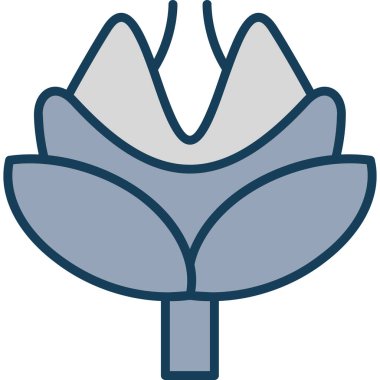 Çiçek. Web simgesi basit illüstrasyon