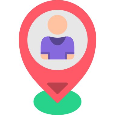 konum. Web simgesi basit illüstrasyon