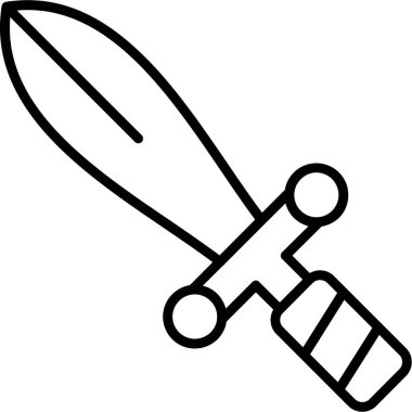 Kılıç. Web simgesi basit tasarım.