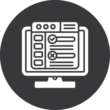 İnternet tarayıcısı. Web simgesi basit tasarım