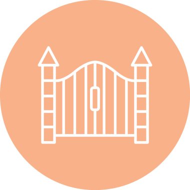 Çit. Web simgesi basit illüstrasyon