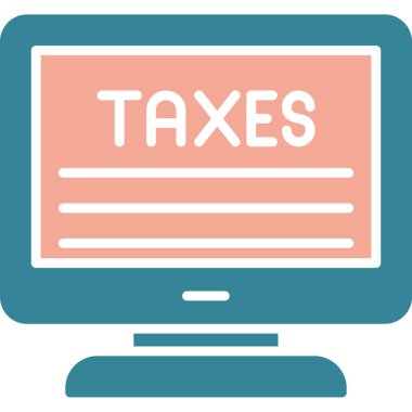 Vergi. Web simgesi basit illüstrasyon