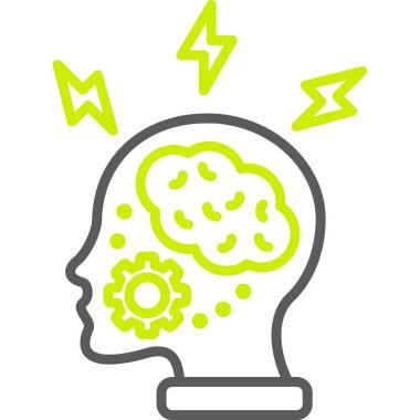 İnsan beyni simgesine sahip ampul