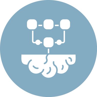 Beyin. Web simgesi basit tasarım