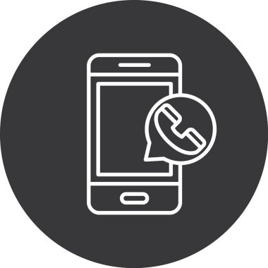 Telefon vektör ikonlu akıllı telefon. biçim düz sembol, yuvarlak açılar, yuvarlak açılar, gri arkaplan