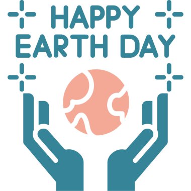 Dünya Dünya Günü ikon vektör çizimi tasarımı