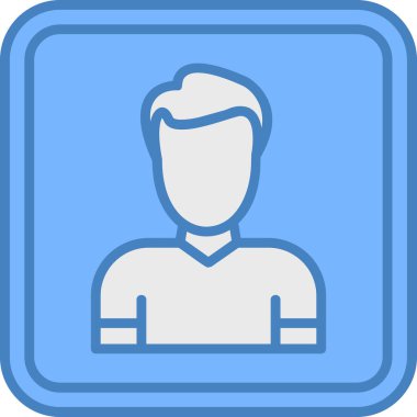 Adamım. Web simgesi basit illüstrasyon