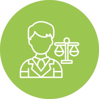 Adalet vektörü ikonu. biçim illüstrasyon düz bicolor sembolü ve simgesi.