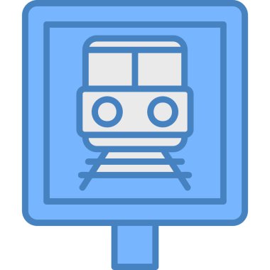 tren. Web simgesi basit illüstrasyon