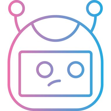 robot. Web simgesi basit illüstrasyon