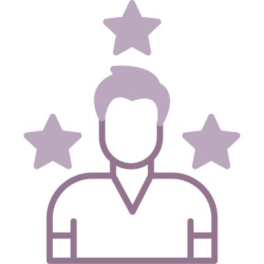 Reyting yıldızı. Web simgesi vektör illüstrasyonu