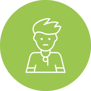 Yeşil takım elbiseli bir adamın vektör çizimi