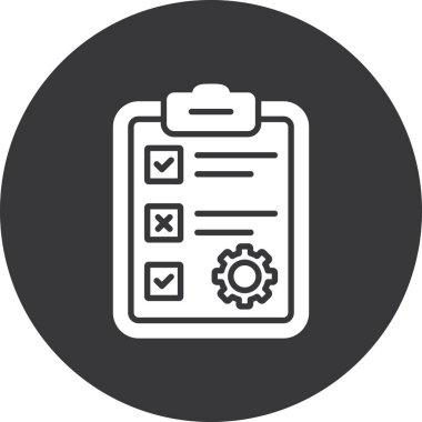 Simge Deneme Simgesi, Basit Renk Vektörü İllüstrasyonu