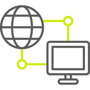 Ağ web simge vektör çizim