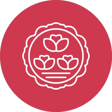 Çiçek simgesinin vektör illüstrasyonu