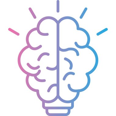 beyin ikonu vektör illüstrasyonu