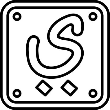 Tek bir simgenin vektör illüstrasyonu