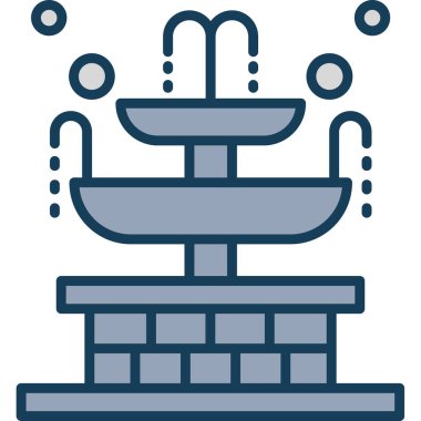 Banyo tuvaleti ikonu, ana hatlarıyla dolu.