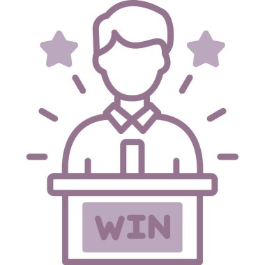 Aday. Web simgesi basit illüstrasyon