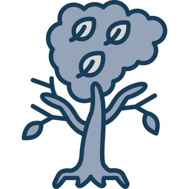 Sevimli bir el çizilmiş ağaç karalaması