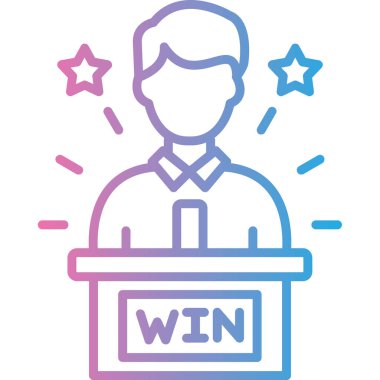 Aday. Web simgesi basit illüstrasyon