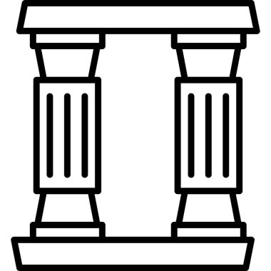 sütun simgesi, modern vektör illüstrasyon tasarımı