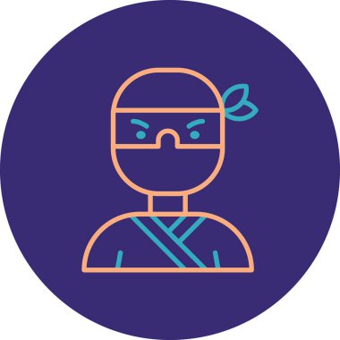 Kılıçlı bir maskenin vektör çizimi