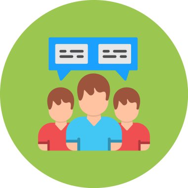 sosyal medya sohbet vektör illüstrasyonlu grup insanları