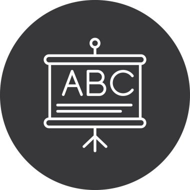 Abaküs vektör satırı simgesi