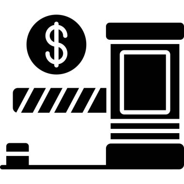 Banka simgesi. Vektör illüstrasyonu