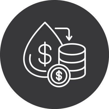 Para biriktirmenin vektör simgesi