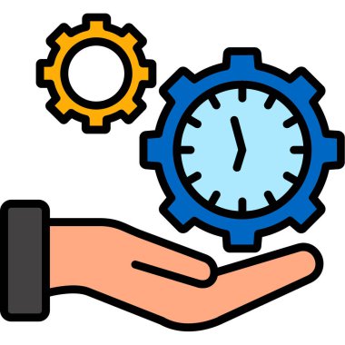 el ele tutuşan zaman yönetimi simgesi