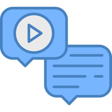 Konuş. Web simgesi basit illüstrasyon