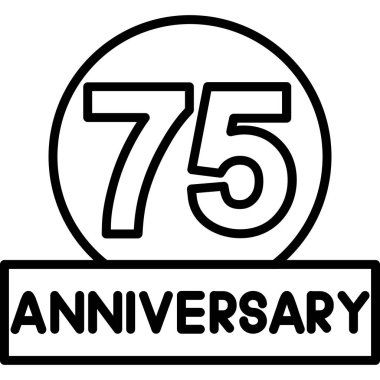 Yıl dönümünüz kutlu olsun, vektör simgesi illüstrasyonu