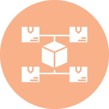 lojistik dağıtım kargo simgesi ana hatlarıyla