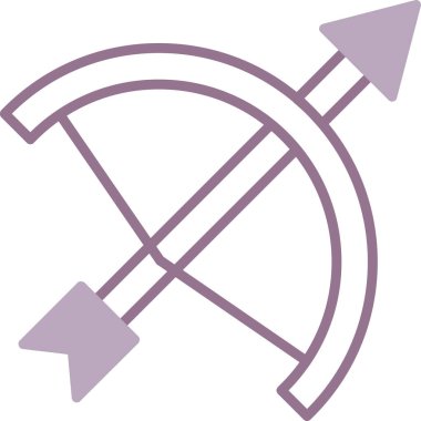 okçuluk web simgesi basit illüstrasyon