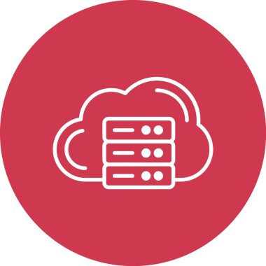 Bulut hesaplama simgesi vektör illüstrasyonu