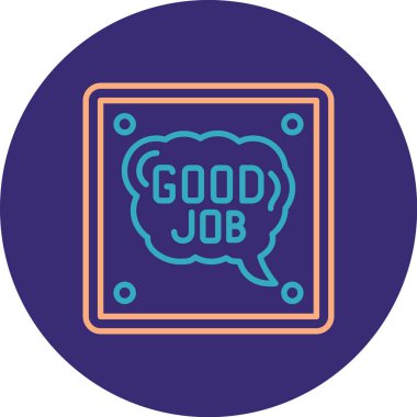 iyi iş simgesi vektör illüstrasyonu