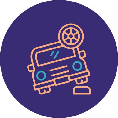 Araba simgesinin vektör illüstrasyonu