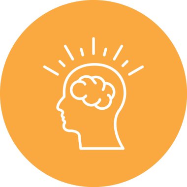 İnsan beyin simgesinin vektör illüstrasyonu