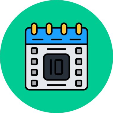 Takvim. Web simgesi basit illüstrasyon