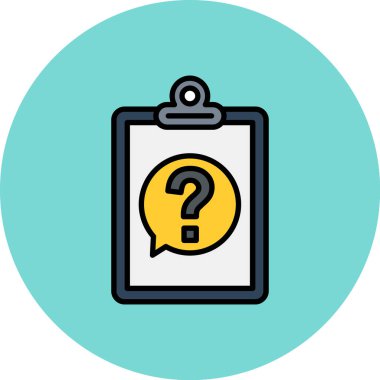 Moda Biçimli İzole Arkaplanda Soru İşareti Simgesi