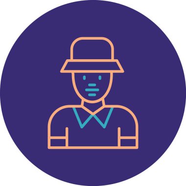 Şapkalı bir adamın vektör çizimi