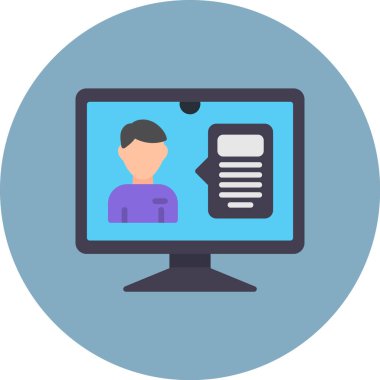 video. Web simgesi basit illüstrasyon