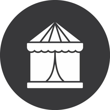 Çadır simgesinin vektör illüstrasyonu